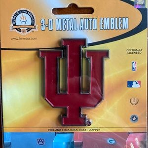 Indiana University 3-D metal auto emblem!